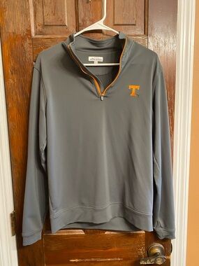 Tennessee Vols Peter Millar Gray Quarter-Zip Pullover